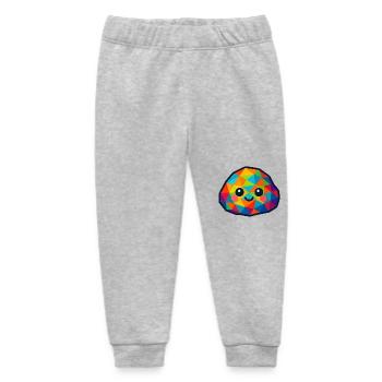 WPAP Polygon Kawaii Stil Baby Felsen - Baby Organic Jogginghose Baby Tumbler von Stanley/Stella - Grau meliert - Vorne