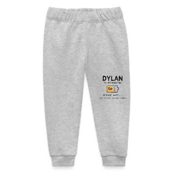 Dylan Funny Name Sarcastic Dylan Gifts - Baby Organic Sweatpants by Stanley/Stella - heather grey - Front