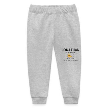 Jonathan Funny Name Sarcastic Gifts Name - Baby Organic Sweatpants by Stanley/Stella - heather grey - Front