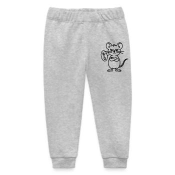 Maus Nö - Baby Organic Jogginghose Baby Tumbler von Stanley/Stella - Grau meliert - Vorne