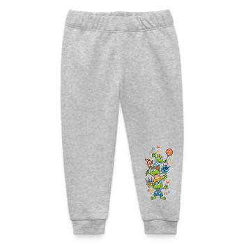 Frog Party - Baby Organic Sweatpants by Stanley/Stella - heather grey - Front