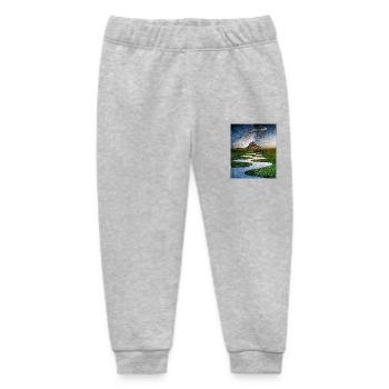 Mont Saint Michel Abbey, France - Baby Organic Sweatpants by Stanley/Stella - heather grey - Front