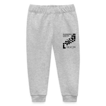 Building construction worker bricklayer - Baby Organic Sweatpants by Stanley/Stella - heather grey - Front