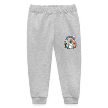 Shaman Unicorn Horse Rainbow Hippie Child - Baby Organic Sweatpants by Stanley/Stella - heather grey - Front