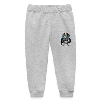 Wikinger Wolf Wölfe - Baby Organic Jogginghose Baby Tumbler von Stanley/Stella - Grau meliert - Vorne