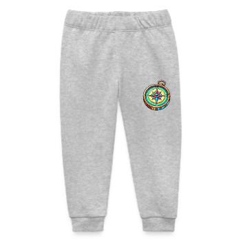 compass - Baby Organic Sweatpants by Stanley/Stella - heather grey - Front