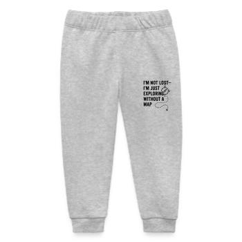 0002 explore without map - Baby Organic Sweatpants by Stanley/Stella - heather grey - Front