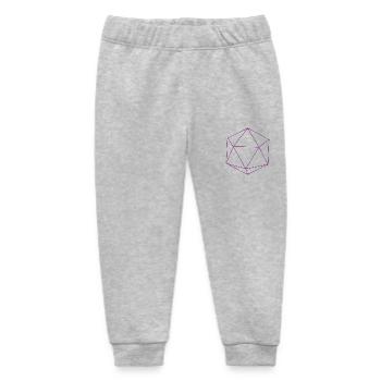 violet icosahedron - Baby Organic Sweatpants by Stanley/Stella - heather grey - Front