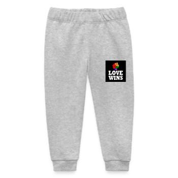 Love wins - Baby Organic Jogginghose Baby Tumbler von Stanley/Stella - Grau meliert - Vorne