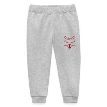 Katze Guckt Nett Glücklich Lächelnd Gesicht Kopf - Baby Organic Jogginghose Baby Tumbler von Stanley/Stella - Grau meliert - Vorne