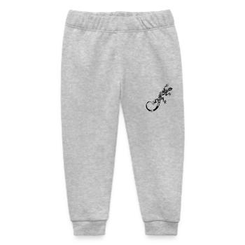 Stammes-Echse - Baby Organic Jogginghose Baby Tumbler von Stanley/Stella - Grau meliert - Vorne