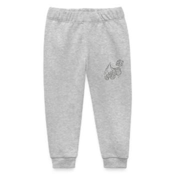 Kreative gemusterte Tropfen mit Spielwürfel - Baby Organic Jogginghose Baby Tumbler von Stanley/Stella - Grau meliert - Vorne
