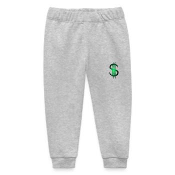 Dollarzeichen Dollar Geld Symbol - Baby Organic Jogginghose Baby Tumbler von Stanley/Stella - Grau meliert - Vorne
