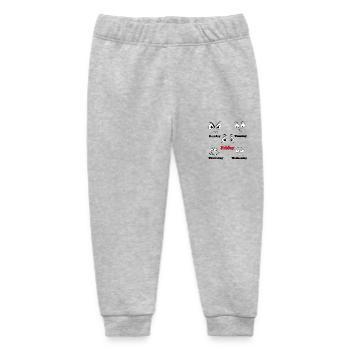 My Working Week funny fun Faces - Baby Organic Sweatpants by Stanley/Stella - heather grey - Front