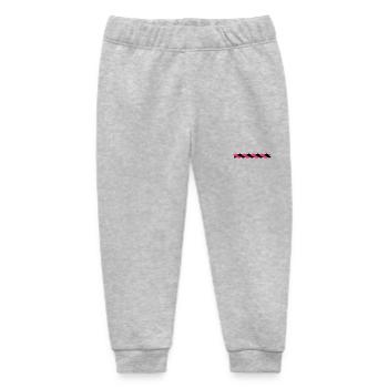 Ornament Line Rope Pink Black - Baby Organic Sweatpants by Stanley/Stella - heather grey - Front