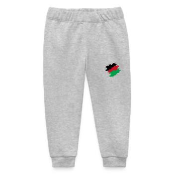 Malawi Colors Flag Flag Brush - Baby Organic Sweatpants by Stanley/Stella - heather grey - Front