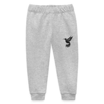 Exotic floating hummingbird tribal wings - Baby Organic Sweatpants by Stanley/Stella - heather grey - Front