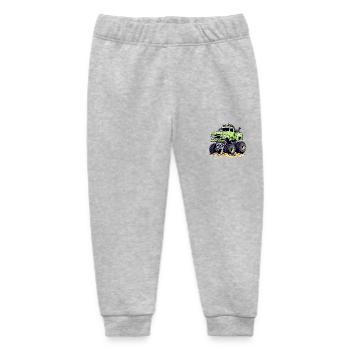 Monster truck MegaCrusher - Baby Organic Sweatpants by Stanley/Stella - heather grey - Front