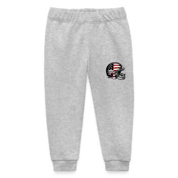 Casque de football américain street art drapeau des États-Unis - Pantalon de jogging bébé bio Stanley/Stella - gris chiné - Devant