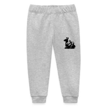 Sleeping koala on a sleeping llama - Baby Organic Sweatpants by Stanley/Stella - heather grey - Front