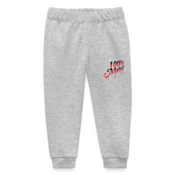 100 % Prozent Metal Musik Stempel Graffiti Tropfen - Baby Organic Jogginghose Baby Tumbler von Stanley/Stella - Grau meliert - Vorne