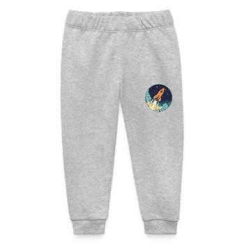 Rocket into the unknown: Departure to new worlds! - Baby Organic Sweatpants by Stanley/Stella - heather grey - Front