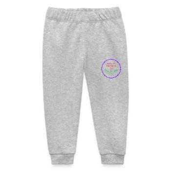 Autism Awareness Hooked on Kindness - Baby Organic Sweatpants by Stanley/Stella - heather grey - Front