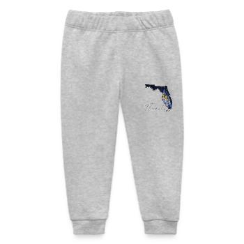 Universal Studios in Florida State Map FL - Baby Organic Sweatpants by Stanley/Stella - heather grey - Front