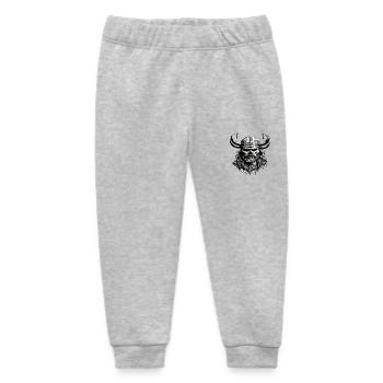 Viking Skull - Baby Organic Sweatpants by Stanley/Stella - heather grey - Front