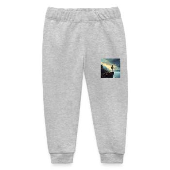 Hikers in nature - Baby Organic Sweatpants by Stanley/Stella - heather grey - Front