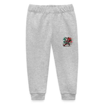 Santa Claus as a postman in stress - Baby Organic Sweatpants by Stanley/Stella - heather grey - Front