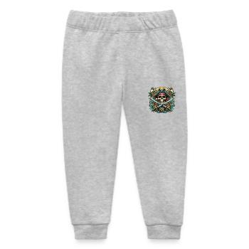 Pirate Logo - Baby Organic Sweatpants by Stanley/Stella - heather grey - Front