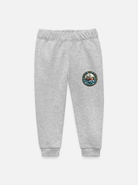 Fishing boat - Baby Organic Sweatpants by Stanley/Stella - heather grey