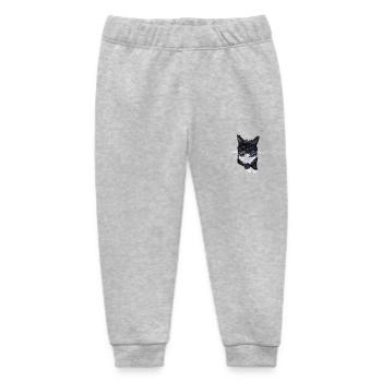 Smoking Chat Félix - Pantalon de jogging bébé bio Stanley/Stella - gris chiné - Devant