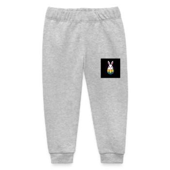 Frohe Ostern Deluxe - Baby Organic Jogginghose Baby Tumbler von Stanley/Stella - Grau meliert - Vorne