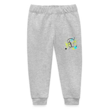 The face with spots and stars around - Baby Organic Sweatpants by Stanley/Stella - heather grey - Front
