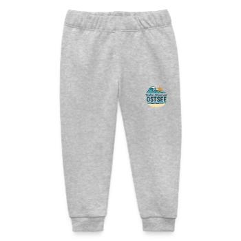 Wellen Strand und Ostsee - Baby Organic Jogginghose Baby Tumbler von Stanley/Stella - Grau meliert - Vorne