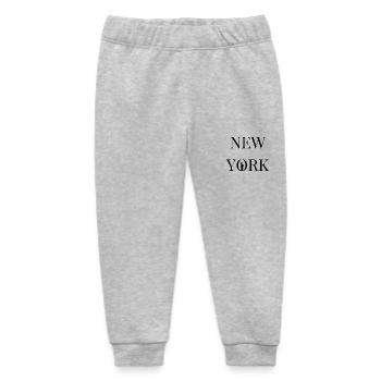 New York – mit der Freiheitsstatue im "O" - Baby Organic Jogginghose Baby Tumbler von Stanley/Stella - Grau meliert - Vorne