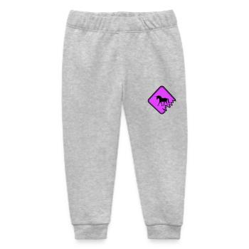Unicorn Warning Sign Danger Caution Cute - Baby Organic Sweatpants by Stanley/Stella - heather grey - Front