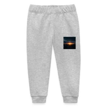 Sonnenuntergang am See - Baby Organic Jogginghose Baby Tumbler von Stanley/Stella - Grau meliert - Vorne