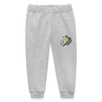 STAND WITH UKRAINE - Baby Organic Sweatpants by Stanley/Stella - heather grey - Front