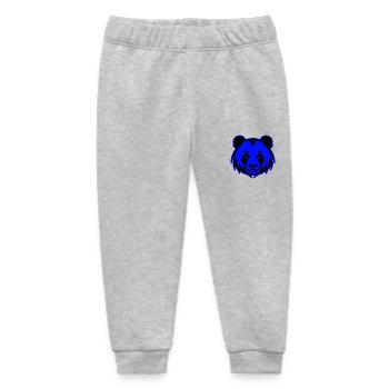 Panda Animal Portrait - Baby Organic Sweatpants by Stanley/Stella - heather grey - Front