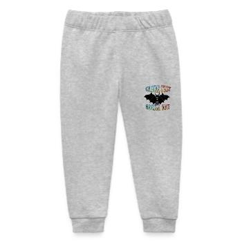 Chauve souris Ce soir c est grasse mat - Pantalon de jogging bébé bio Stanley/Stella - gris chiné - Devant
