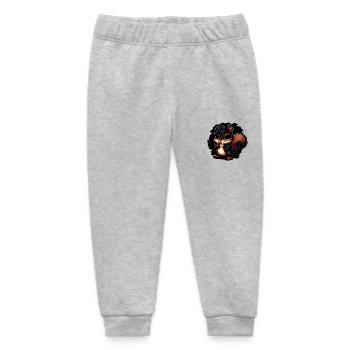Cool gangster squirrel design - Baby Organic Sweatpants by Stanley/Stella - heather grey - Front