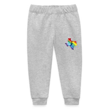 LGBTQ Flag in Texas State Map - Baby Organic Sweatpants by Stanley/Stella - heather grey - Front