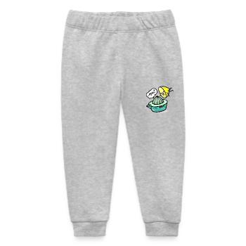 Kawaii Lemon and Lemon Squeezer - Baby Organic Sweatpants by Stanley/Stella - heather grey - Front