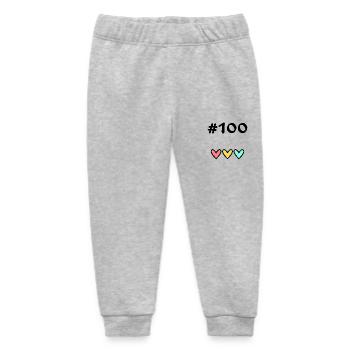 100 YEARS. 100th ANNIVERSARY. BIRTHDAY 100 YEARS. - Baby Organic Sweatpants by Stanley/Stella - heather grey - Front