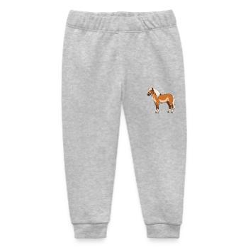 Haflinger knallt echt - Baby Organic Jogginghose Baby Tumbler von Stanley/Stella - Grau meliert - Vorne