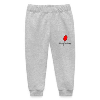 HAPPY BIRTHDAY. HAPPY BIRTHDAY. ANNIVERSARY. - Baby Organic Sweatpants by Stanley/Stella - heather grey - Front