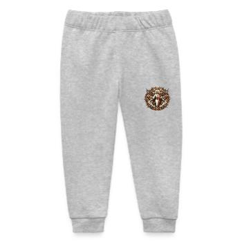 Jesus Christ Logo - Baby Organic Sweatpants by Stanley/Stella - heather grey - Front